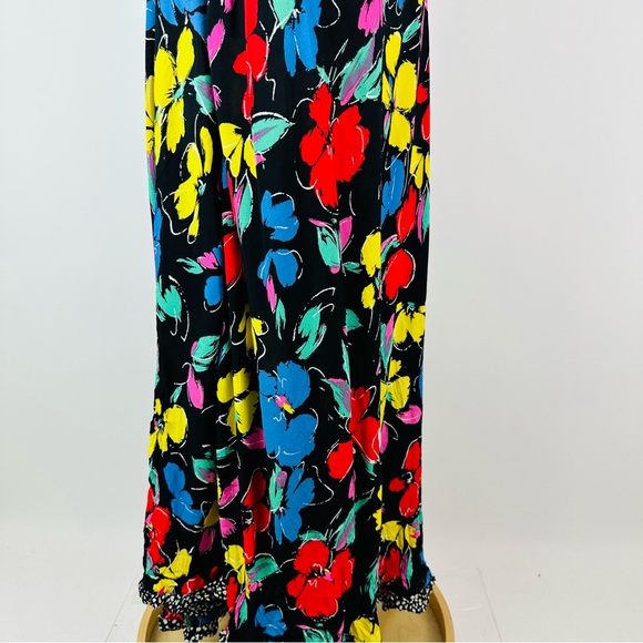TIXO X Target Black Floral Off Shoulder Maxi Dress Size 28W-30W - Picture 5 of 11